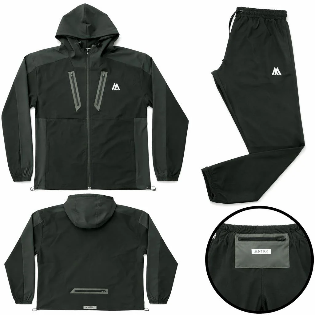 Mens MNTRX 106 Stretch Hooded Tracksuit Set