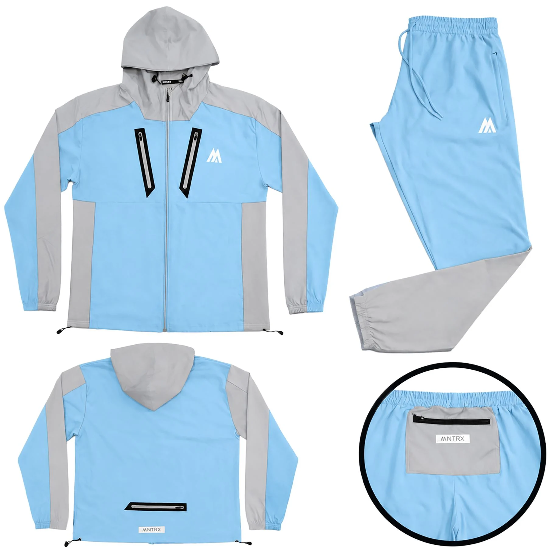 Mens MNTRX 106 Stretch Hooded Tracksuit Set