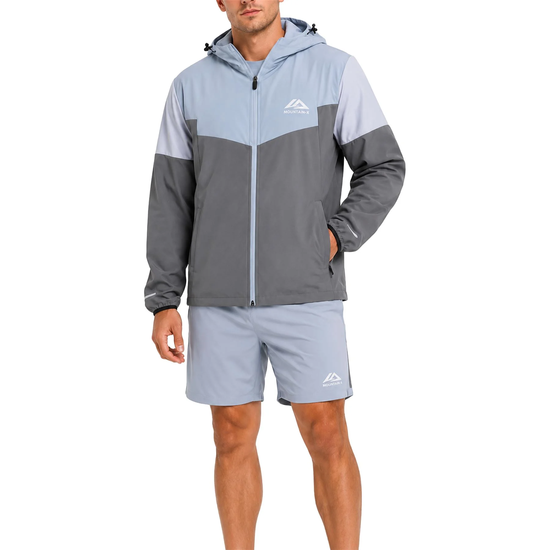 Mens 3 Piece Mountain Stretch Hooded Tracksuit
