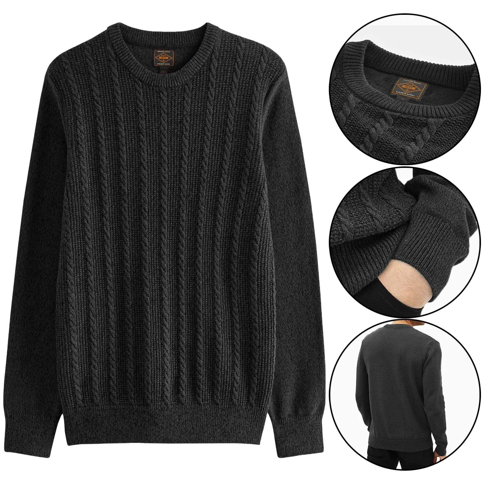 Mens Next Cable Knitted Roll Neck Jumper