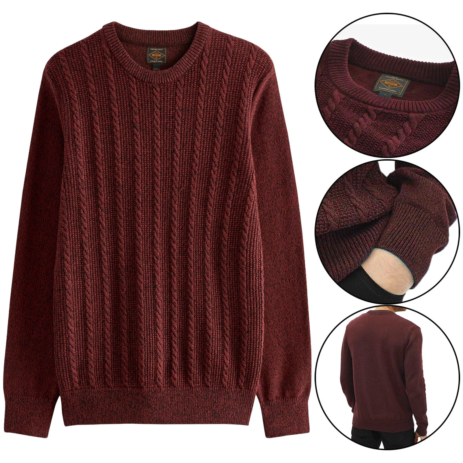 Mens Next Cable Knitted Roll Neck Jumper