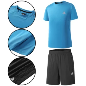 Mens Piping Stretch Short Set