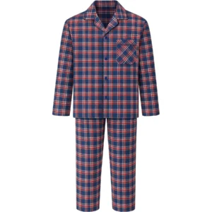 Mens Check Button Up Pyjama Set