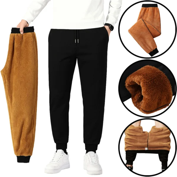 Mens Fleece Lined Sherpa Lined Thermal Joggers