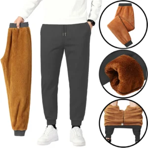 Mens Fleece Lined Sherpa Lined Thermal Joggers