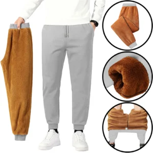 Mens Fleece Lined Sherpa Lined Thermal Joggers