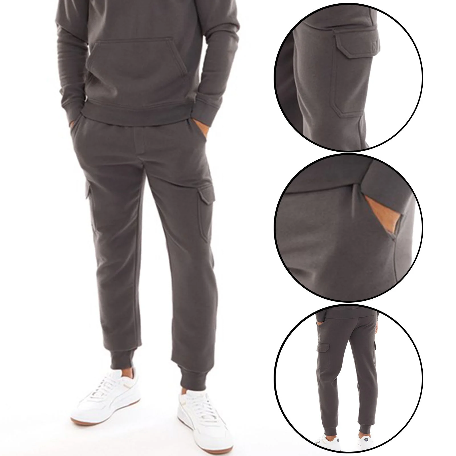 Mens Stretch Cargo Joggers Pocket