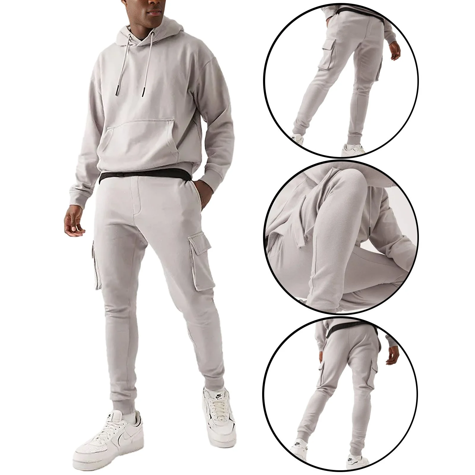 Mens Stretch Cargo Joggers Pocket