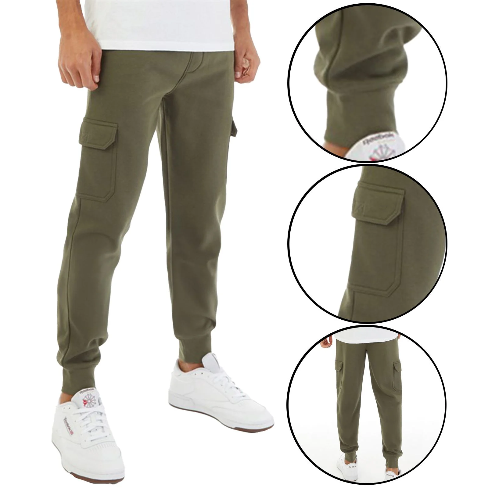 Mens Stretch Cargo Joggers Pocket