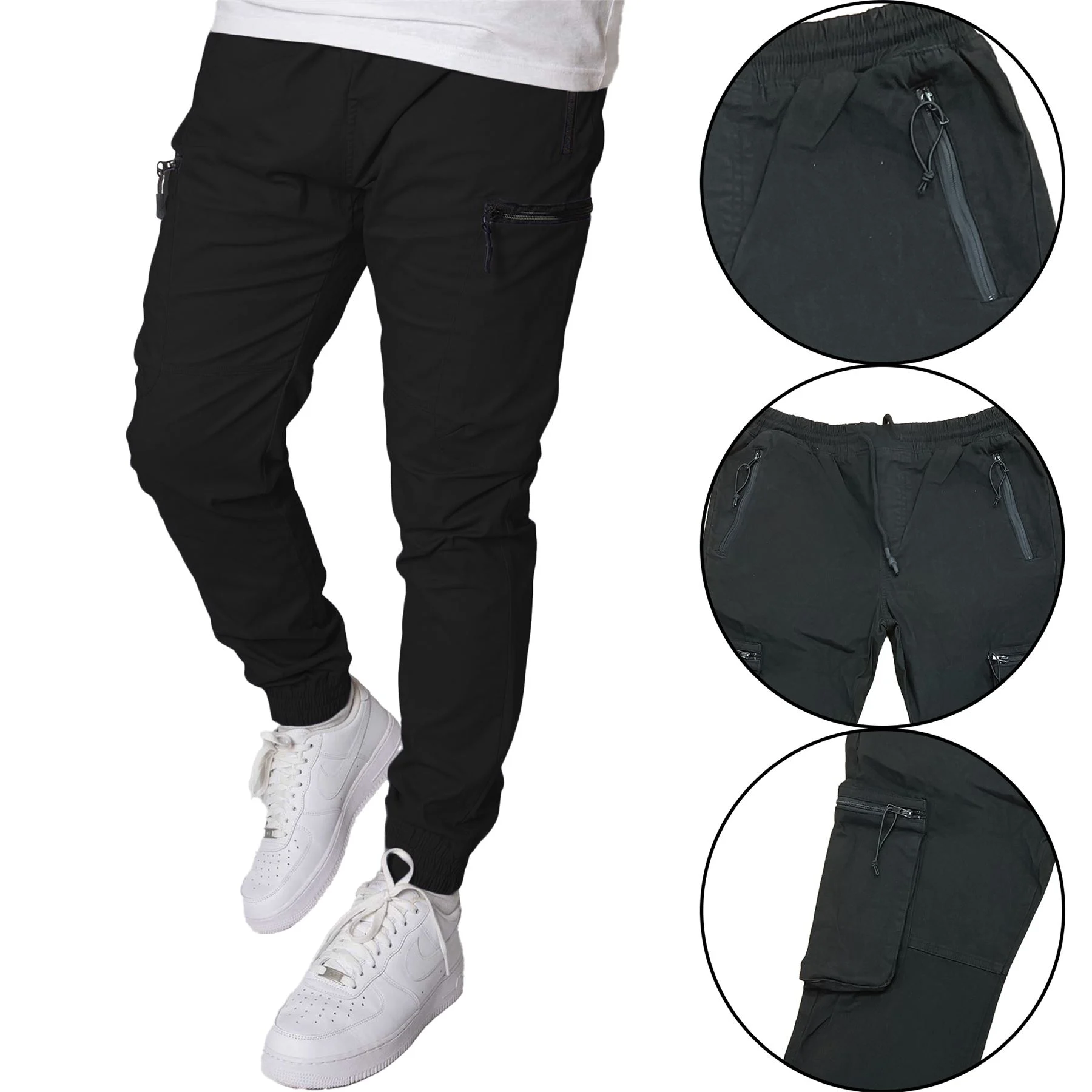 Mens Soul Star Pringle Stretch Cargo Joggers