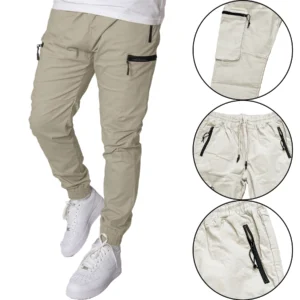 Mens Soul Star Pringle Stretch Cargo Joggers