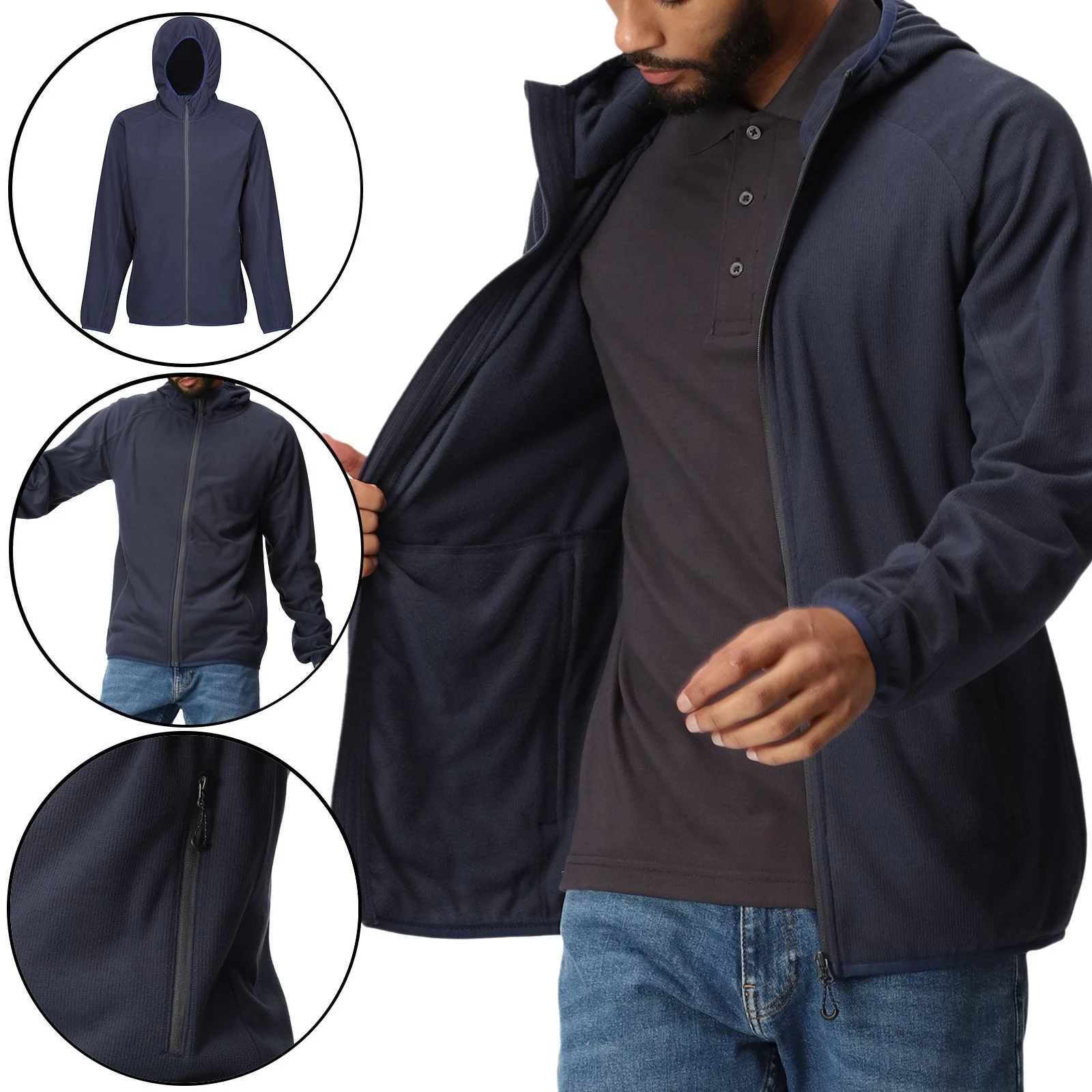 Mens Regatta Navigate Stretch Hooded Jacket