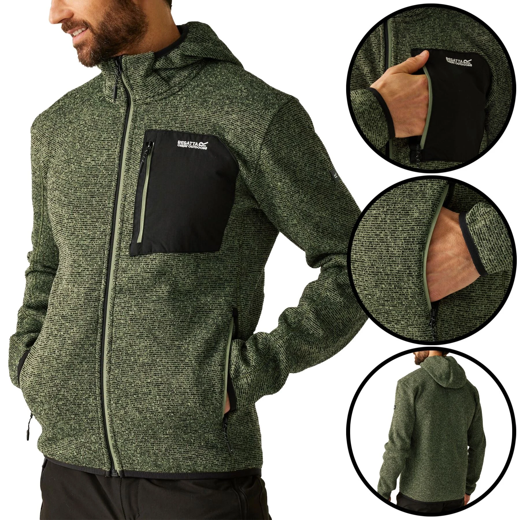 Mens Regatta Texture Hooded Jacket
