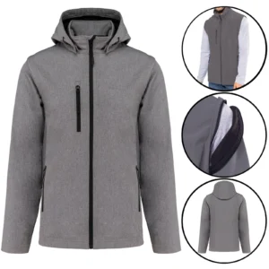 Mens Removable Fleece Lined Soft Shell Waterproof