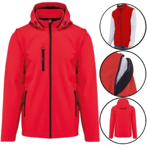 Mens Removable Fleece Lined Soft Shell Waterproof