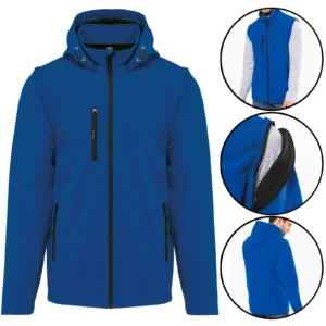 Mens Removable Fleece Lined Soft Shell Waterproof