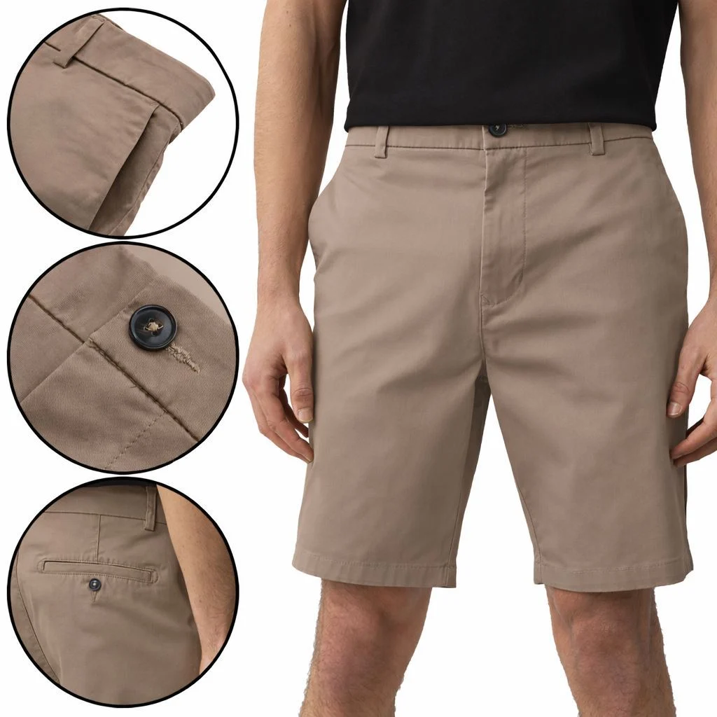 Mens Stretch Summer Workwear Chino Shorts