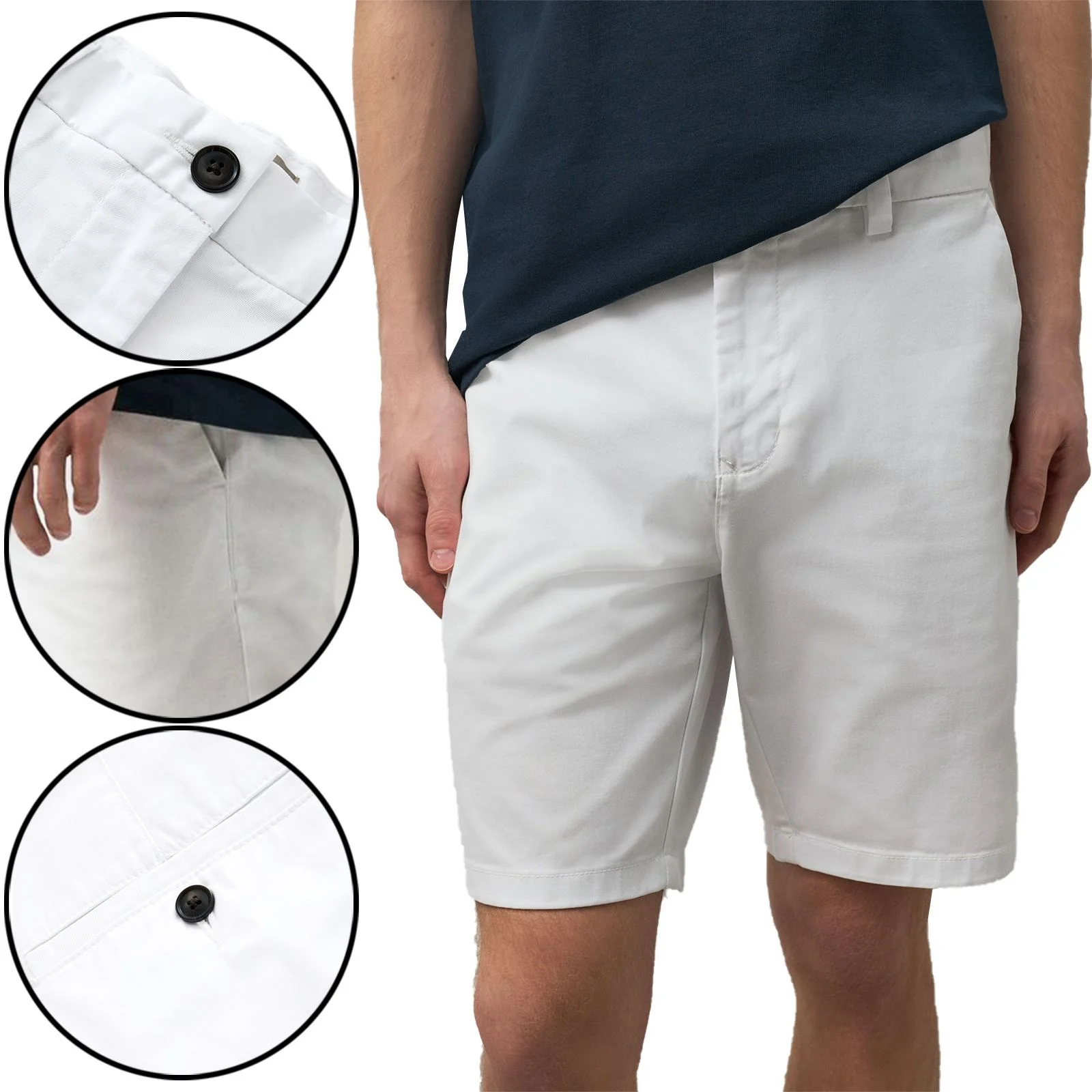 Mens Stretch Summer Workwear Chino Shorts