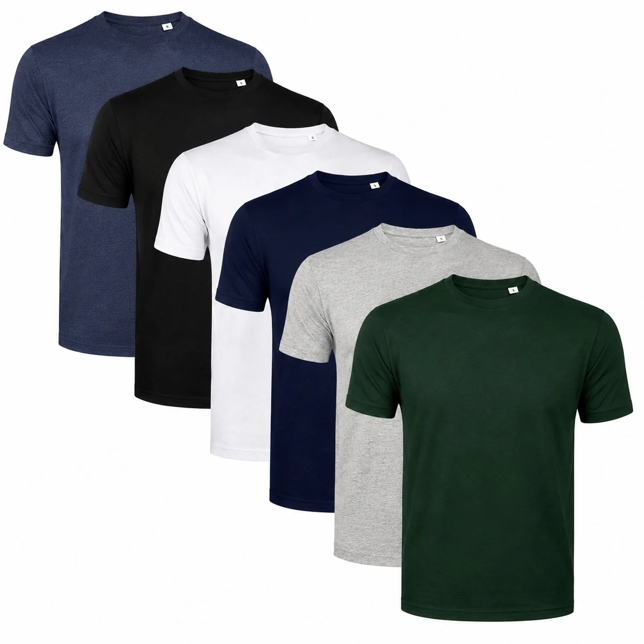 Mens 6 Pack T Shirts Textured