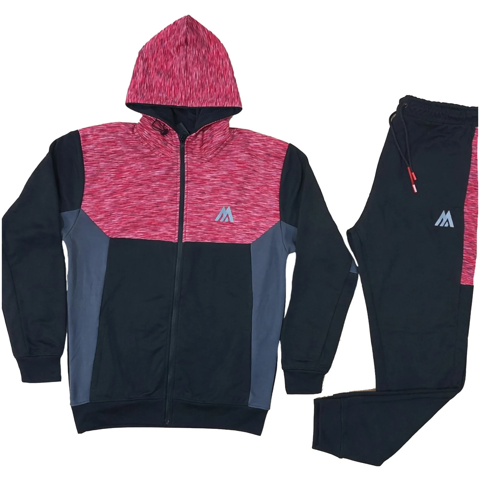 Mens Jabal Textured Stretch Hooded Tracksuit Set
