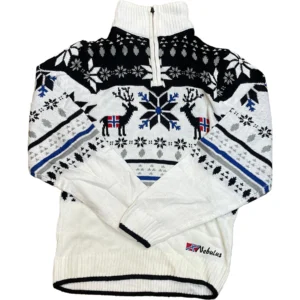 Mens Threadbare Aztec Knitted Quarter Zip Zip