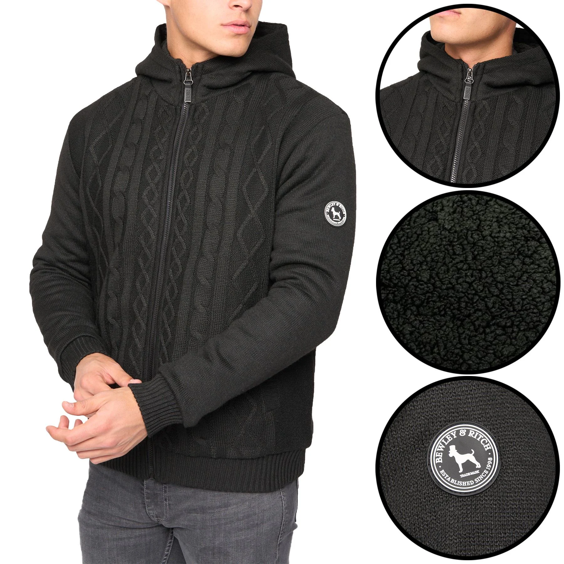 Mens Tonbridge Fleece Lined Sherpa Lined Knitted