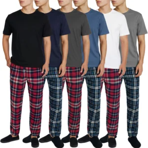 Mens Check Lounge Pyjama Set Vintage