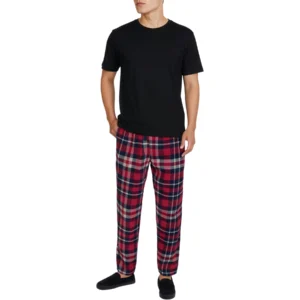 Mens Check Lounge Pyjama Set Vintage