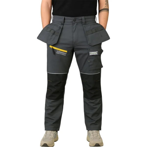 Mens Fleece Lined Soft Shell Waterproof Workwear Joggers