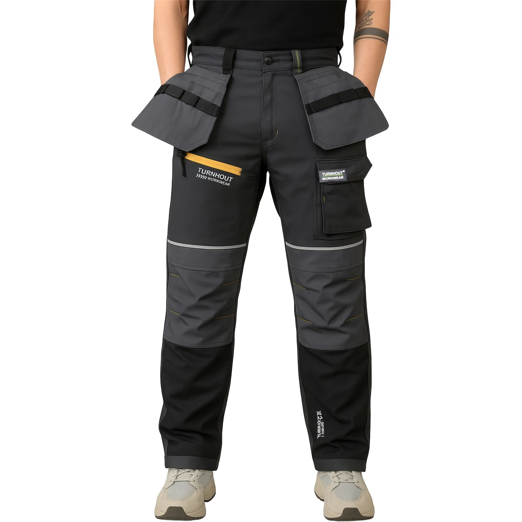 Mens Fleece Lined Soft Shell Waterproof Workwear