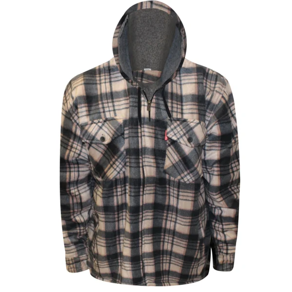 Mens Turnhout Fleece Lined Sherpa Lined Padded Check Jacket