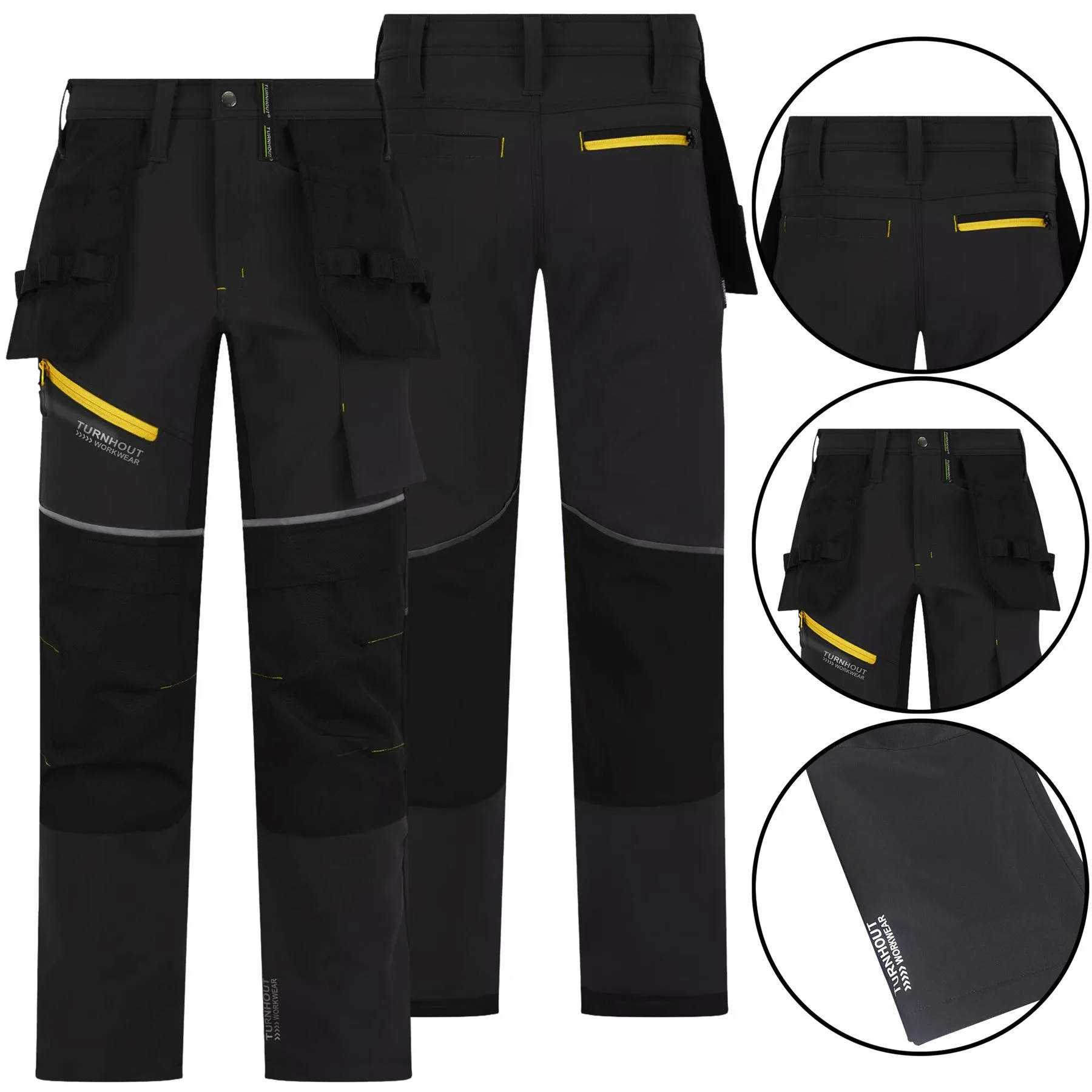Mens Fleece Lined Soft Shell Waterproof Workwear
