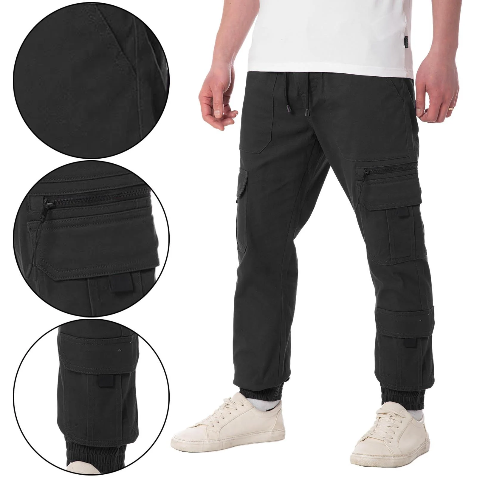 Mens Soul Star Tyrell Stretch Cargo Joggers