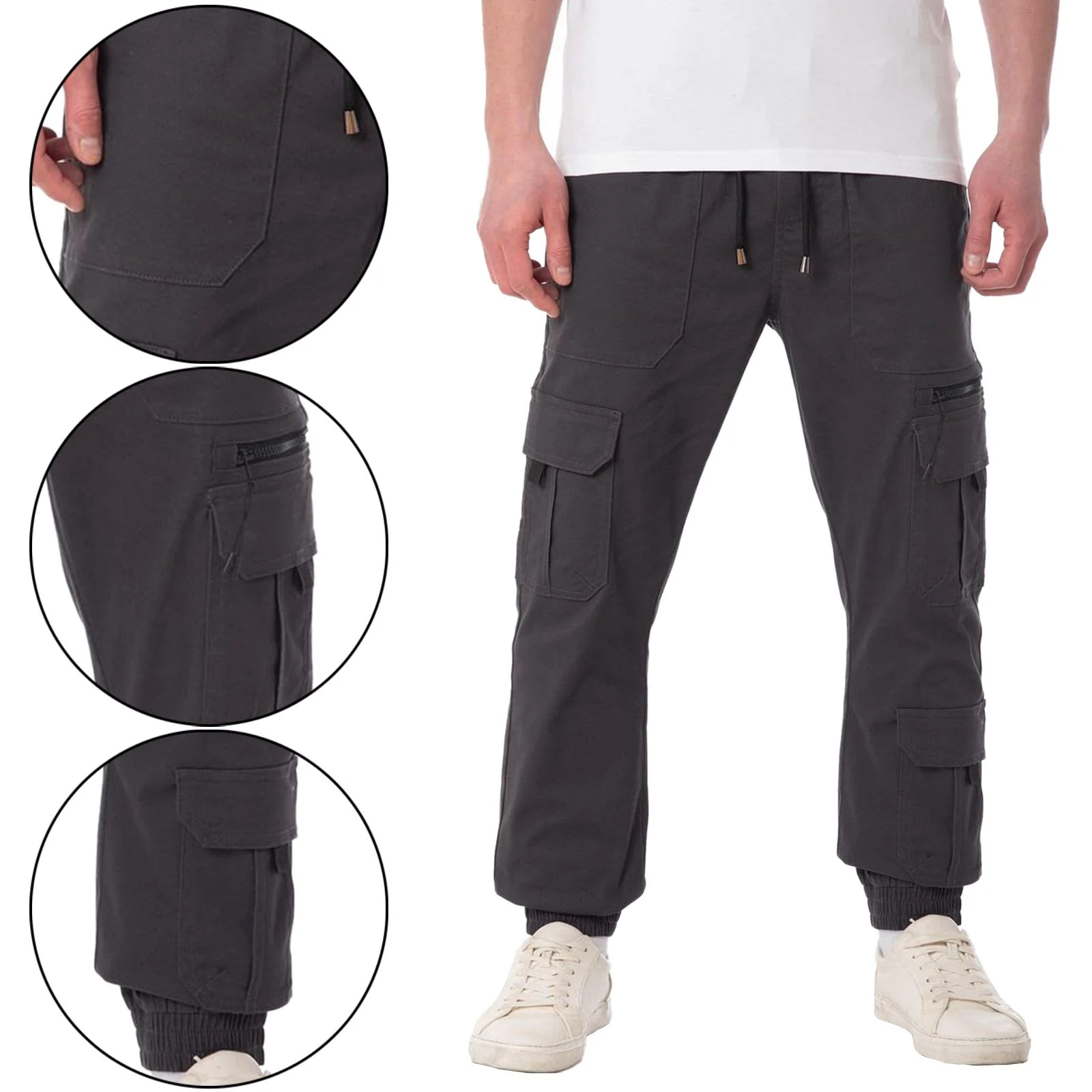 Mens Soul Star Tyrell Stretch Cargo Joggers