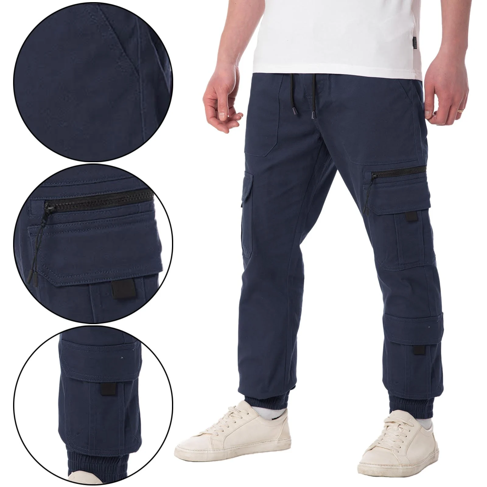 Mens Soul Star Tyrell Stretch Cargo Joggers