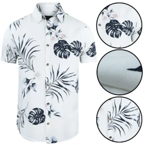 Mens Summer Hawaiian Shirt Viscose