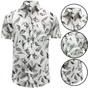 Mens Summer Hawaiian Shirt Viscose