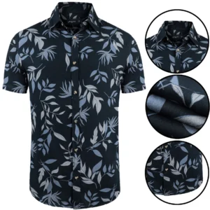 Mens Summer Hawaiian Shirt Viscose