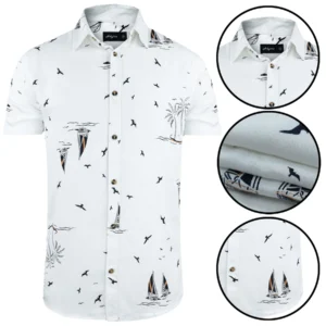 Mens Summer Hawaiian Shirt Viscose