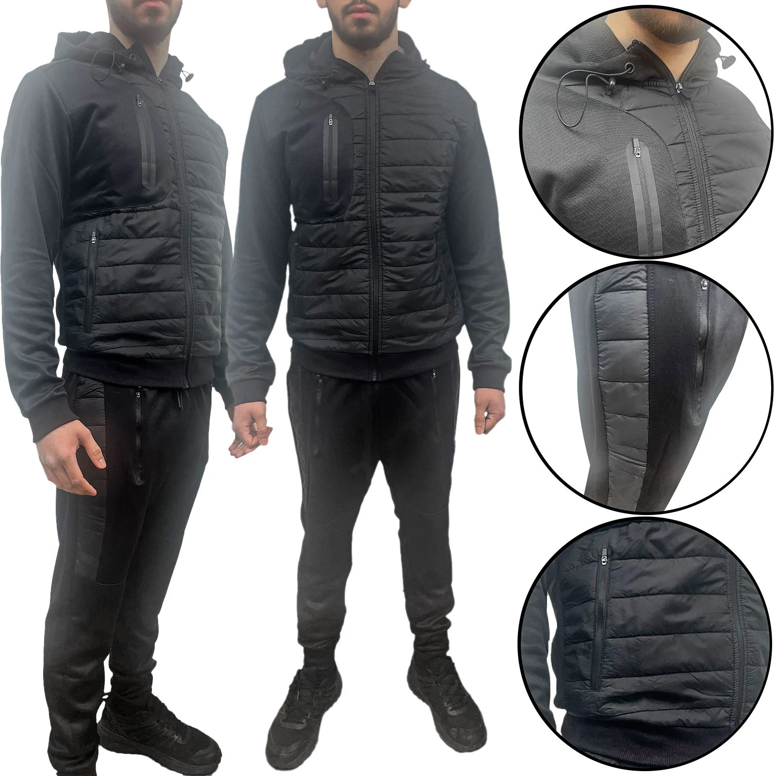Mens Wak Padded Hooded Slim Fit Tracksuit