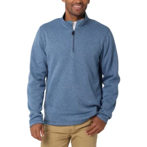 Mens Wrangler Fleece Lined Quarter Zip Jacket