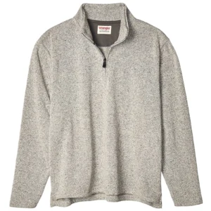 Mens Wrangler Fleece Lined Quarter Zip Jacket