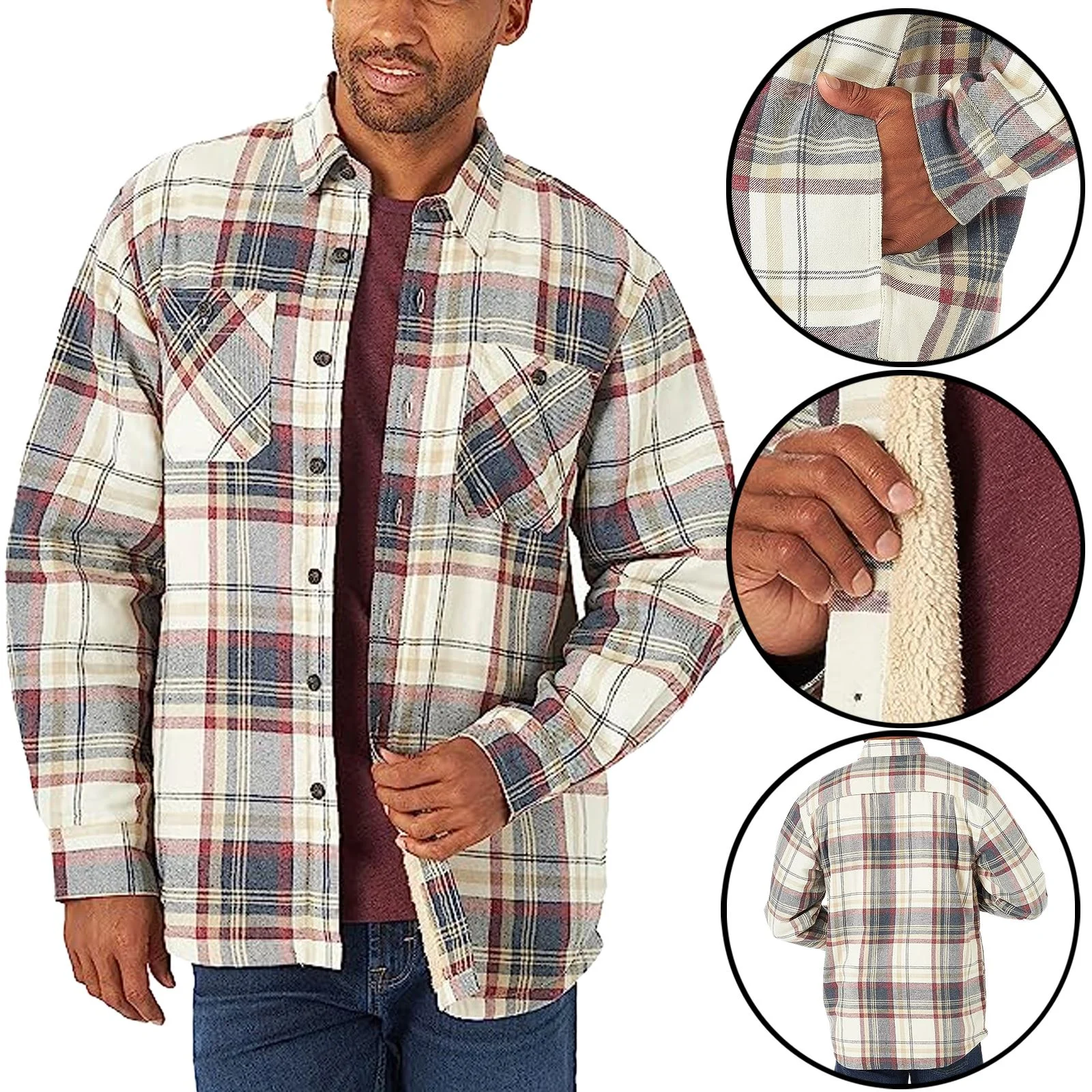 Mens Wrangler Sherpa Fleece Lined Sherpa Lined