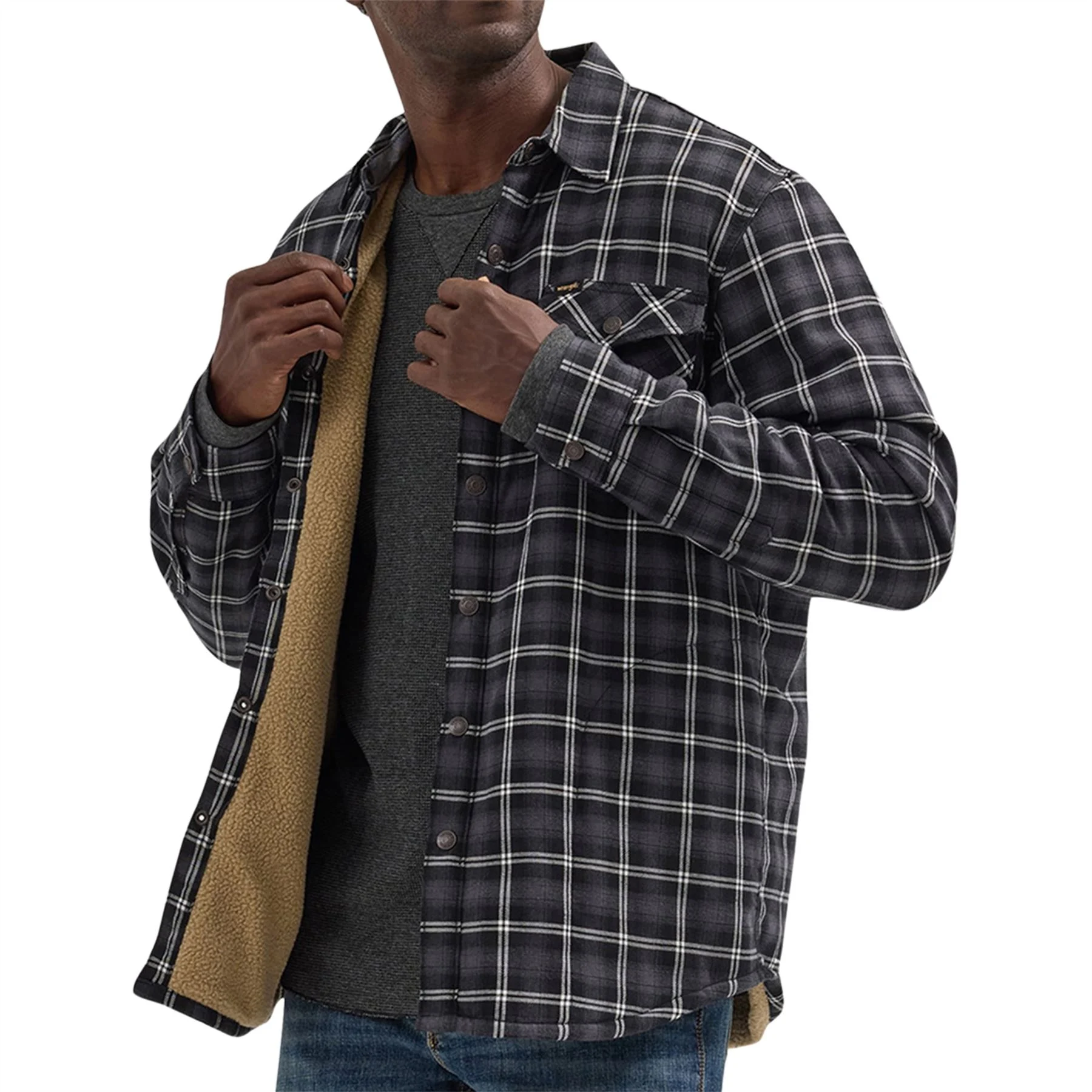 Mens Wrangler Sherpa Fleece Lined Sherpa Lined