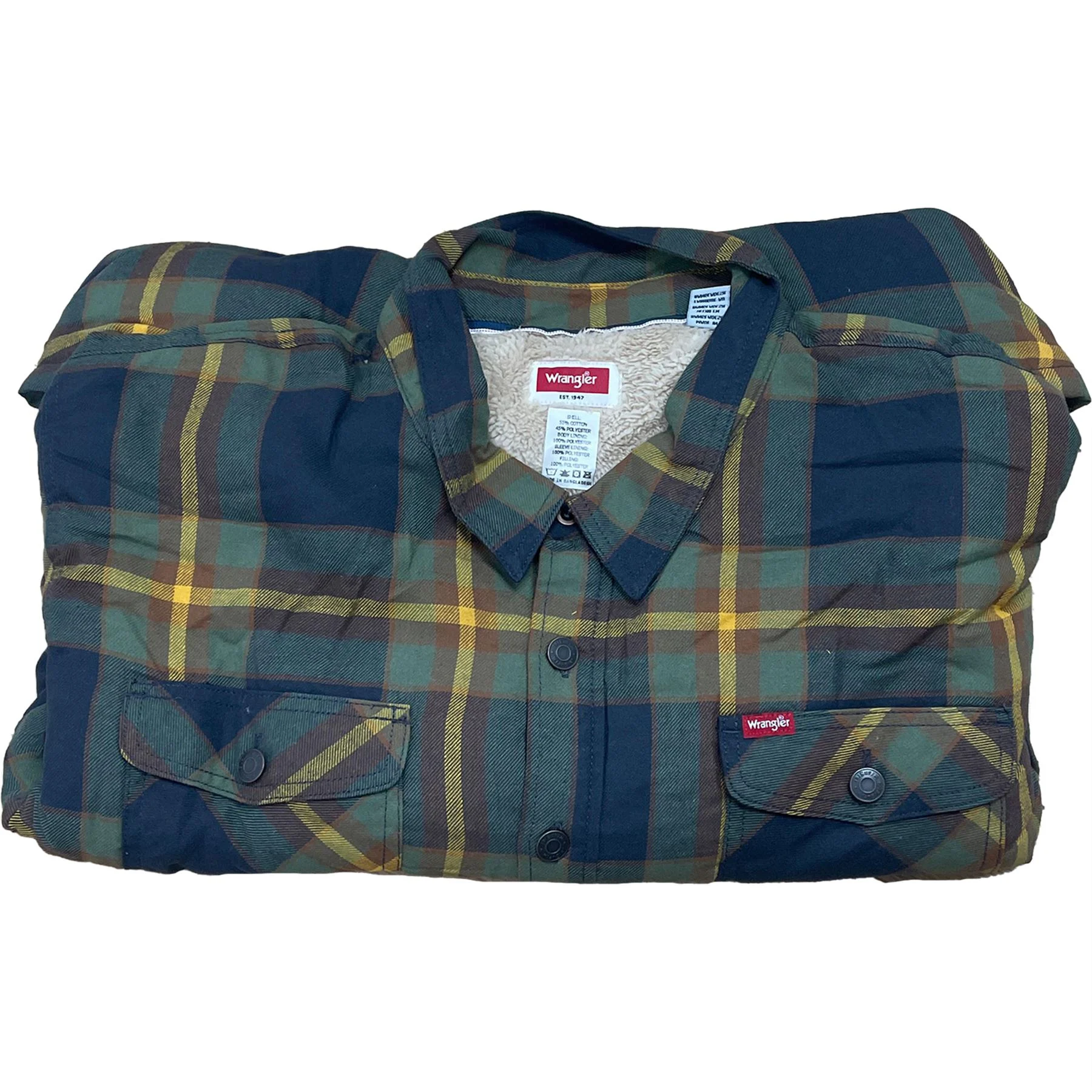Mens Wrangler Sherpa Fleece Lined Sherpa Lined