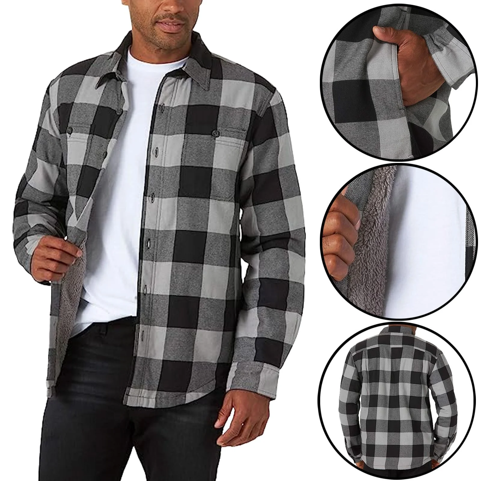 Mens Wrangler Sherpa Fleece Lined Sherpa Lined