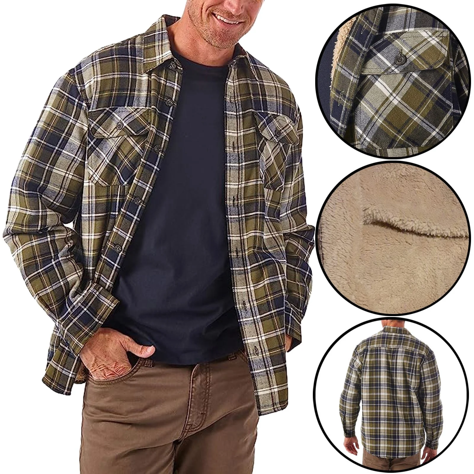 Mens Wrangler Sherpa Fleece Lined Sherpa Lined