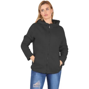 Womens Zero Sherpa Lined Padded Hooded Jacket