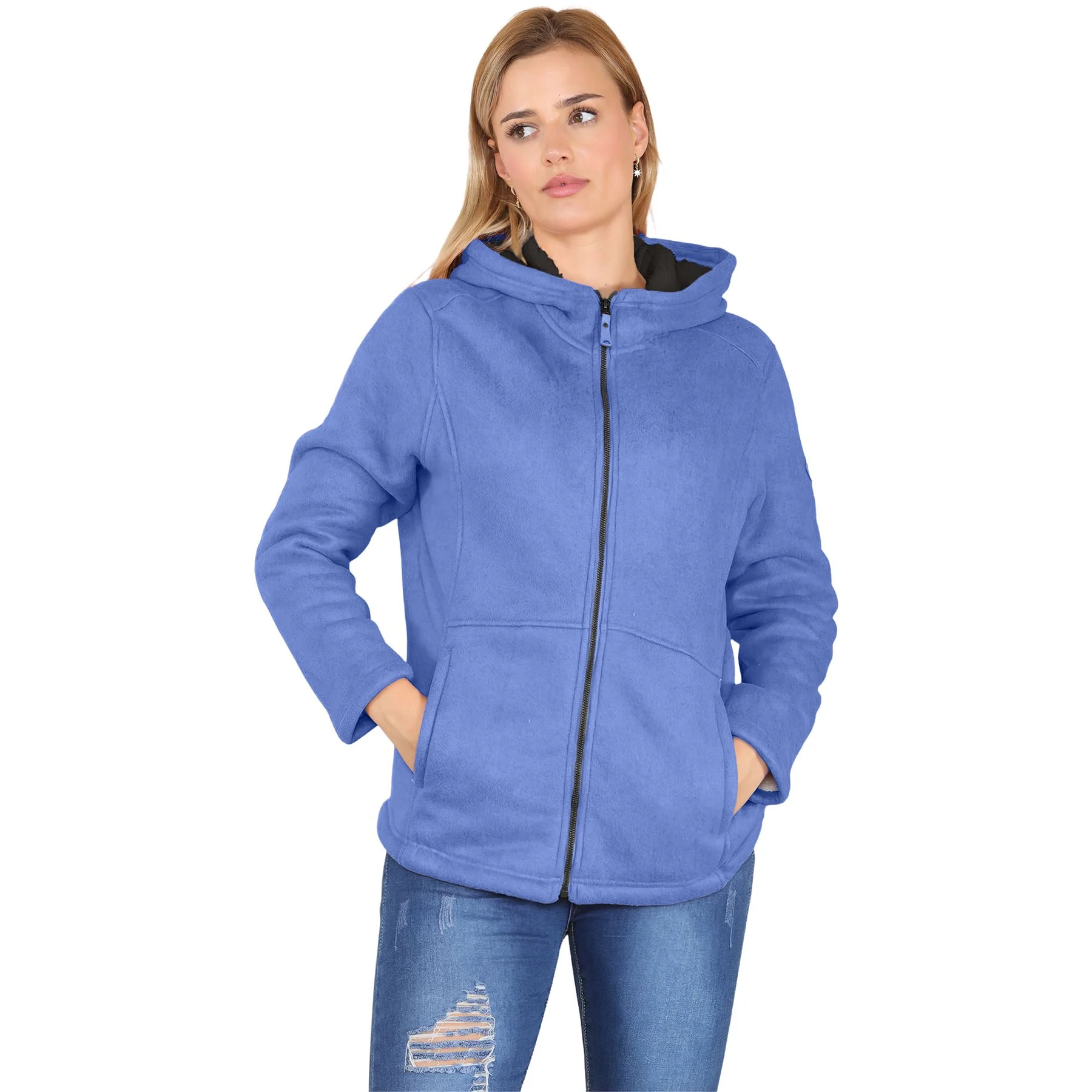 Womens Zero Sherpa Lined Padded Hooded Jacket