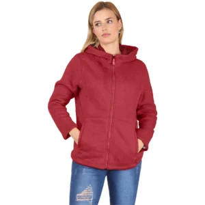 Womens Zero Sherpa Lined Padded Hooded Jacket